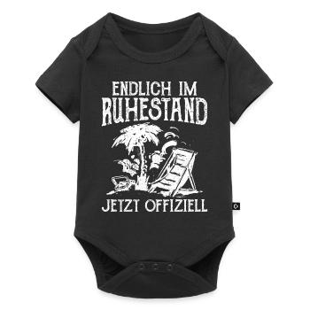 Endlich Im Ruhestand Jetzt Offiziell Rente Pension - Baby Premium Kurzarmbody - Schwarz - Vorne