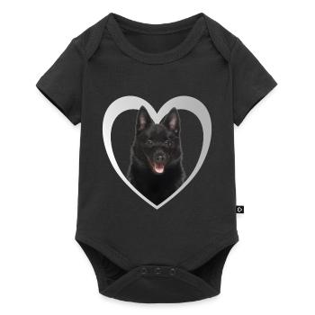 Schipperke Herz - J’aime Schipperke - Body à manches courtes Premium Bébé - noir - Devant