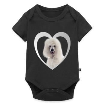 Cœur de caniche - J’aime Caniche - Body à manches courtes Premium Bébé - noir - Devant
