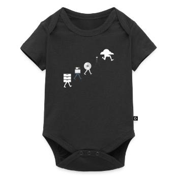 Cloud Data Design - Baby Premium Kurzarmbody - Schwarz - Vorne