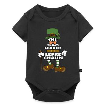 The Team Leader Leprechaun St Patrick's Day - Baby Premium Kurzarmbody - Schwarz - Vorne