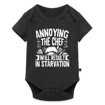 Annoying the Chef will result in - Baby Premium Kurzarmbody - Schwarz - Vorne