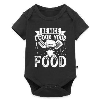 Be nice I cook your Food - Baby Premium short-sleeve bodysuit - black - Front