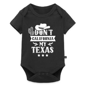 Kalifornien Texas Texanisch Sprüche Texaner Stolz - Baby Premium Kurzarmbody - Schwarz - Vorne