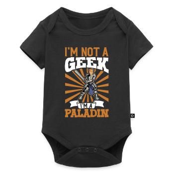 No Geek - D20 RPG Character - Paladin - Baby Premium short-sleeve bodysuit - black - Front
