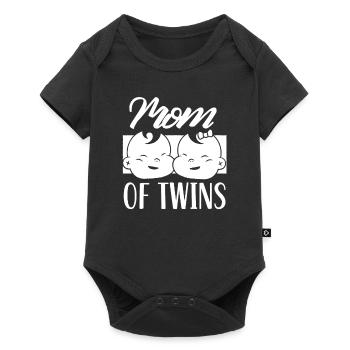 Mutter Von Zwillingen Zwillinge Zwilling Humor - Baby Premium Kurzarmbody - Schwarz - Vorne