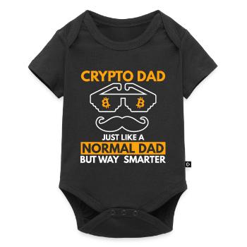 Crypto Dad Like a Normal Daddy but Much Cooler - Baby Premium short-sleeve bodysuit - black - Front
