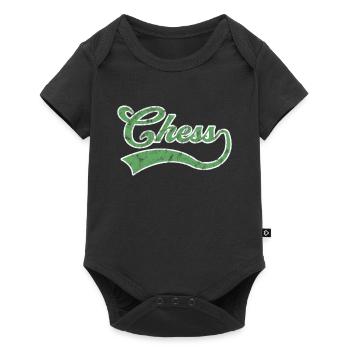 Lettrage d’échecs - Body à manches courtes Premium Bébé - noir - Devant