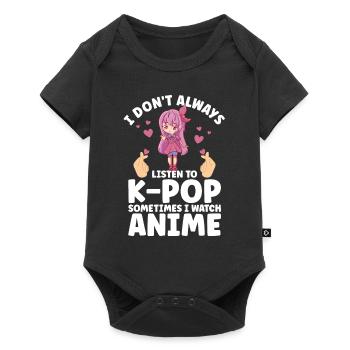 Anime & K-Pop Musique Kpop Manga Japonais Otaku - Body à manches courtes Premium Bébé - noir - Devant