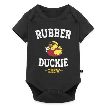 Canard en caoutchouc Canard jaune Équipage Baignade Canards Canards Canards - Body à manches courtes Premium Bébé - noir - Devant