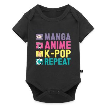Anime & K-Pop Musique Kpop Manga Japonais Otaku - Body à manches courtes Premium Bébé - noir - Devant