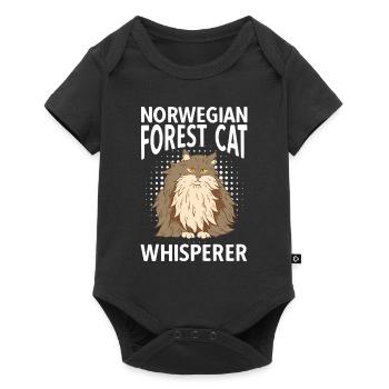 Norwegian Forest Cat Whisperer - Baby Premium short-sleeve bodysuit - black - Front