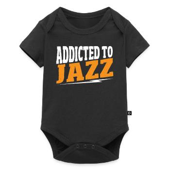 Accro au jazz jazz musique jazz jazz auditeur - Body à manches courtes Premium Bébé - noir - Devant