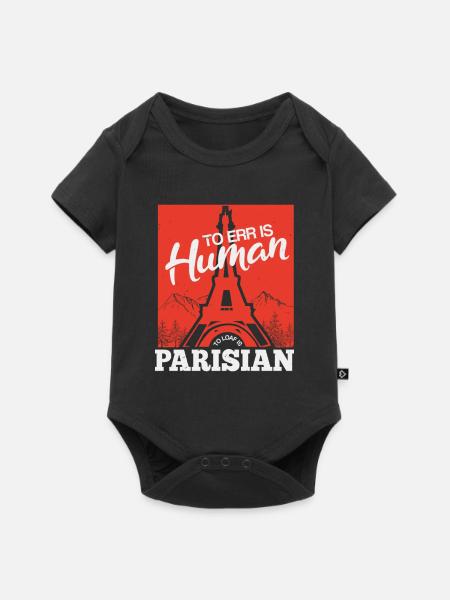 IRREN IST MENSCHLICH PARIS - Baby Premium Kurzarmbody - Schwarz