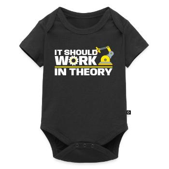 It Should Work In Theory For Robotic Enginners - Baby Premium Kurzarmbody - Schwarz - Vorne