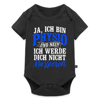 Physiotherapeut Physio Spruch Therapeut Geschenk M - Baby Premium Kurzarmbody - Schwarz - Vorne