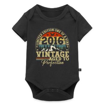 Vintage Birthday Original Gift Idea 2016 - Body à manches courtes Premium Bébé - noir - Devant