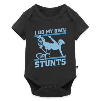 Bicycle I Do My Own Stunts Bicycling Biker Cyclist - Baby Premium short-sleeve bodysuit - black - Front