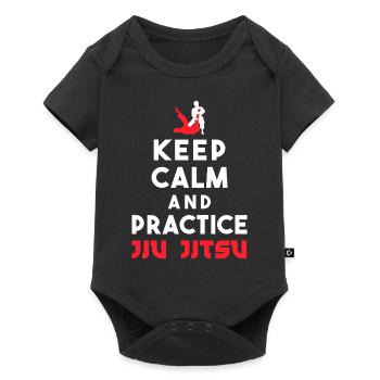 Brazilian Jiu Jitsu MMA Bjj Hugger - Baby Premium Kurzarmbody - Schwarz - Vorne