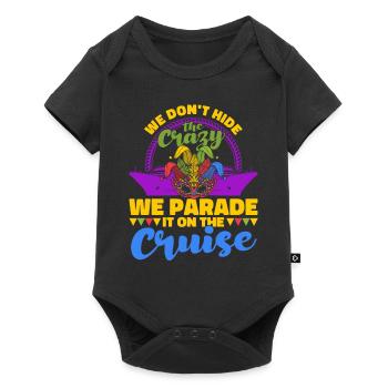 Célébrez la folie lors de la croisière Mardi G - Body à manches courtes Premium Bébé - noir - Devant