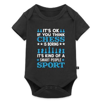 Funny Chess Game Saying Smart People Sport - Baby Premium short-sleeve bodysuit - black - Front