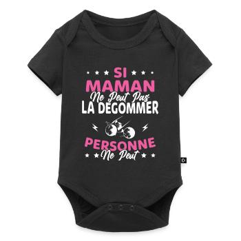 Si Maman Ne Peut Pas La Dégommer, Pétanque Maman - Body à manches courtes Premium Bébé - noir - Devant