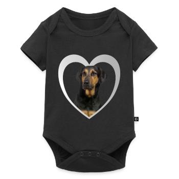 Beauceron Heart - J’aime Beauceron - Body à manches courtes Premium Bébé - noir - Devant