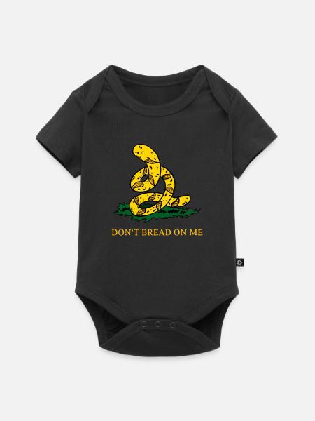 Don't Bread On Me Gadsden Flag Parodie Baguette - Premium kortærmet baby-body  - sort