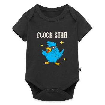Flock Star Lustiges Vogel Liebhaber Ornithologen - Baby Premium Kurzarmbody - Schwarz - Vorne