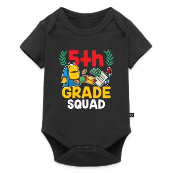 Équipe de 5 classes École de cinquième année - Body à manches courtes Premium Bébé - noir - Devant