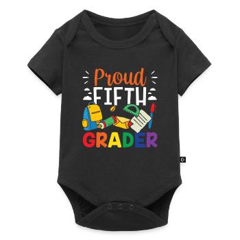 Fier élève de cinquième année Cinquième école 5e année - Body à manches courtes Premium Bébé - noir - Devant