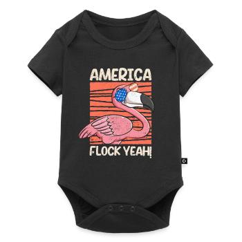 US 'Merica Flock oui 4 juillet Drôle de patriotique - Body à manches courtes Premium Bébé - noir - Devant
