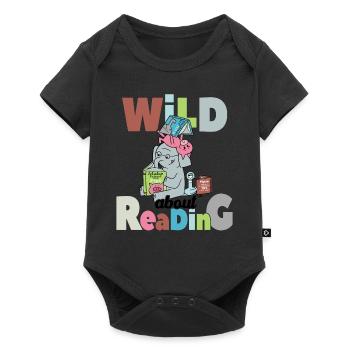 Wild About Reading Teacher Back To School - Baby Premium short-sleeve bodysuit - black - Front