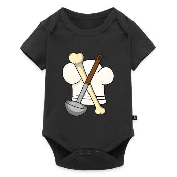 Bone Soup Ladle Chef's Hat Chef Gourmet - Baby Premium short-sleeve bodysuit - black - Front
