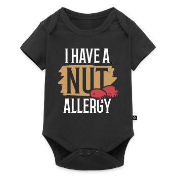 J’ai une allergie aux noix aux arachides allergique aux arachides - Body à manches courtes Premium Bébé - noir - Devant