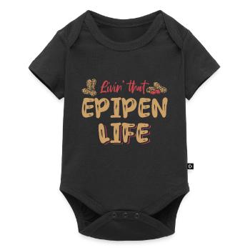 The Epipen-life peanut allergy sufferers - Baby Premium short-sleeve bodysuit - black - Front