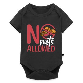No nuts allowed Peanut allergy sufferers - Baby Premium short-sleeve bodysuit - black - Front
