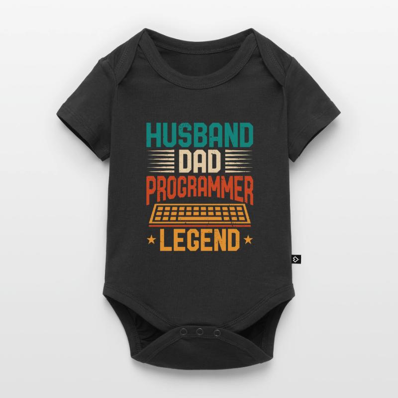 Husband Dad Programmer Legend Coder Programmierer Baby Premium short-sleeve bodysuit