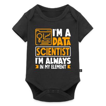 Je suis Data Scientist Je suis toujours dans mon élément - Body à manches courtes Premium Bébé - noir - Devant