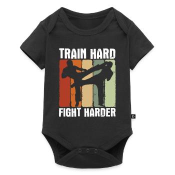 Kickboxing - Baby Premium Kurzarmbody - Schwarz - Vorne