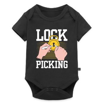 Lock Picking Cracker Crack Lock Lockpicking - Baby Premium short-sleeve bodysuit - black - Front