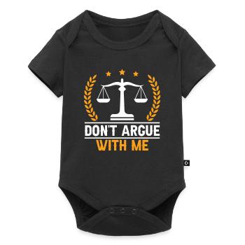 Ne discutez pas avec moi argument - Body à manches courtes Premium Bébé - noir - Devant
