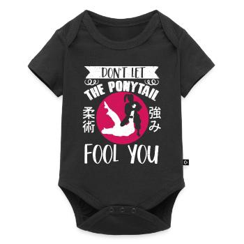 Brazilian Jiu Jitsu MMA Bjj Hugger - Baby Premium Kurzarmbody - Schwarz - Vorne