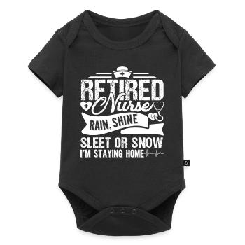Retired Nurse Retired Nurse Rain Shine - Baby Premium short-sleeve bodysuit - black - Front