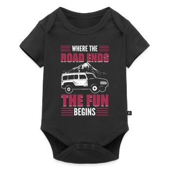 Offroader Offroading Off-Roading Off-Road Rennen - Baby Premium Kurzarmbody - Schwarz - Vorne
