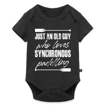 Juste un vieil homme qui aime la conception de pagaie synchrone - Body à manches courtes Premium Bébé - noir - Devant