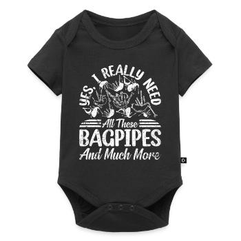 J’ai vraiment besoin de toutes ces cornemuses - Cornemuse - Body à manches courtes Premium Bébé - noir - Devant