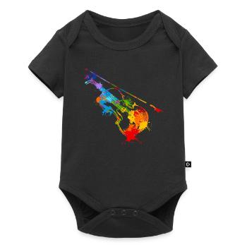 Splash Violin Musical Musician Violinist - Baby Premium short-sleeve bodysuit - black - Front