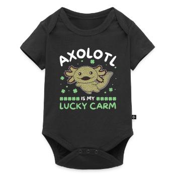 Axolotl is my lucky carm Kleeblatt St Patricks Day - Baby Premium short-sleeve bodysuit - black - Front