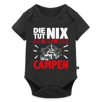Damen Die tut nix die will nur Campen - Caravan - Baby Premium Kurzarmbody - Schwarz - Vorne